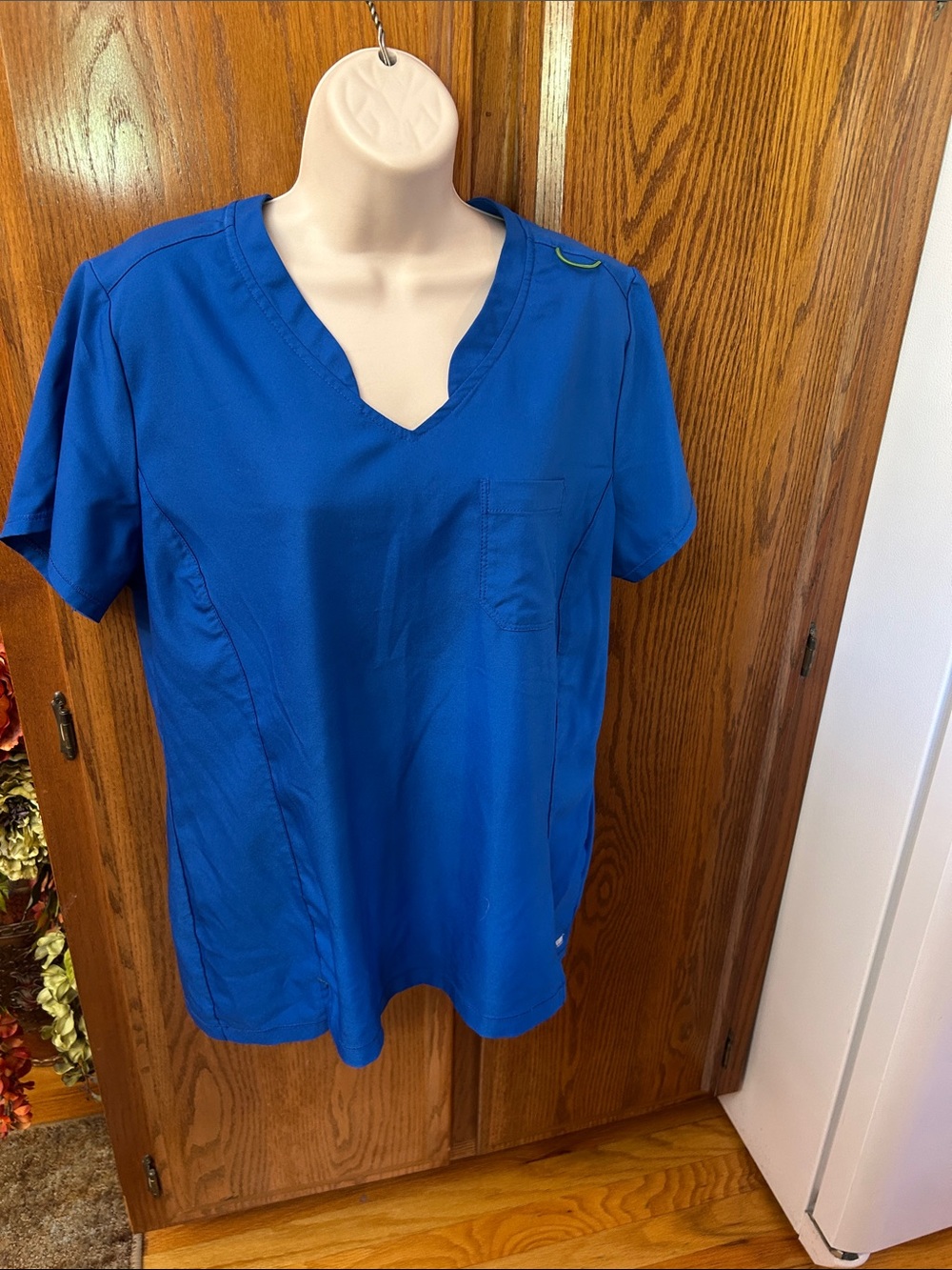 Grey's Anatomy Women's V-Neck Scrub Top in Royal Blue
